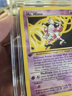 Pokemon Mr. Mime Jungle non Holo Rare 1st Edition 40 HP 06/64 English Card - Image 4