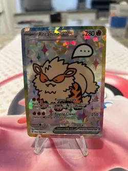 Arcanine Sparkle Cute Fan Art Card - Image 1