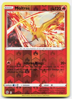 Moltres Rare Brilliant Stars Reverse Holo 021/172 NM/M Pokemon Holo - Image 1
