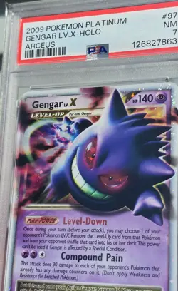 PSA 7 Gengar Lv.X 2009 Platinum Arceus Holo #97 🔥 Vintage English Pokemon TCG - Image 1