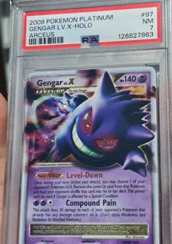 PSA 7 Gengar Lv.X 2009 Platinum Arceus Holo #97 🔥 Vintage English Pokemon TCG - Image 3