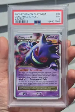 PSA 7 Gengar Lv.X 2009 Platinum Arceus Holo #97 🔥 Vintage English Pokemon TCG - Image 4