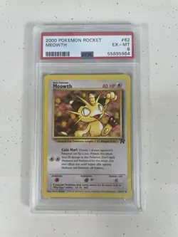 2000 POKEMON ROCKET #62 MEOWTH PSA 6 - Image 1