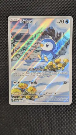 Pokemon TCG Piplup Illustration Rare 098/094 Phantasmal Flames NM - Image 1