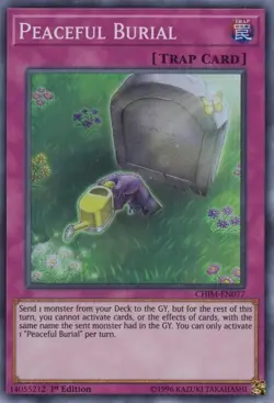 CHIM-EN077 PEACEFUL BURIAL SUPER RARE 1ST EDITION NEAR MINT YuGiOh TCG - Image 1