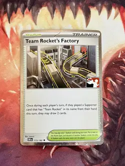 Team Rocket's Factory 173/182 Cosmos Holo Pokemon Prize Pack Series 8 Play Stamp - Image 1