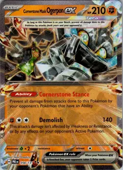 CORNERSTONE MASK OGERPON EX 058/131 HOLO PRISMATIC EVOLUTIONS POKEMON NM/M - Image 1