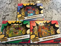 Pokemon Ascended Heroes Mega Evolution 3 Box Lot Feraligatr Meganium Emboar - Image 1