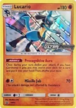 Lightly Played Lucario - SM95 (Prerelease Promo) - SM Black Star Promo Pokemon S - Image 1