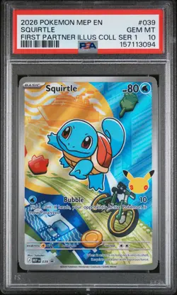 Squirtle 039 - Pokemon First Partner Illustration Series 1 Promo - PSA 10 - Image 1