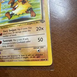 Primeape First Edition Jungle Set Pokemon Card 1st - Image 4