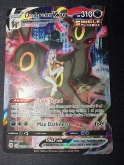 Umbreon VMAX TG23/TG30 Ultra Rare Holo Full Art Single Strike Pokemon Card - Image 2