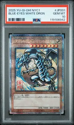 Yugioh Blue Eyes White Dragon Japanese Ukiyo-E Promo NYC1-JP001 PSA 10 Gem Mint - Image 1