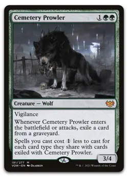 Cemetery Prowler #191 (NM) Crimson Vow VOW Magic MTG - Image 1