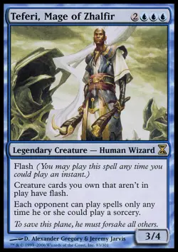 Slightly Played, English - 1 x MTG Teferi, Mage of Zhalfir Time Spiral - Image 1