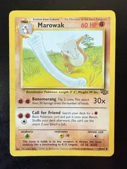 Marowak 39/64 Jungle Uncommon Unlimited Pokemon Card TCG - Image 3