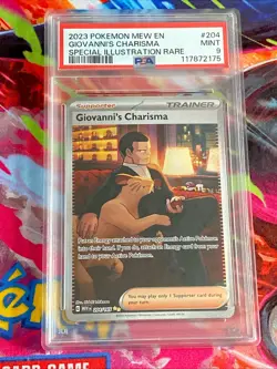 Pokemon TCG Giovanni's Charisma 204/165 SIR 151 #204 MINT PSA 9 - Image 1