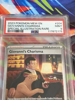 Pokemon TCG Giovanni's Charisma 204/165 SIR 151 #204 MINT PSA 9 - Image 2