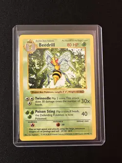 1999 Pokemon Base Set Beedrill 17 Kakuna 33 Weedle 69/102 Lot WOTC - Image 3