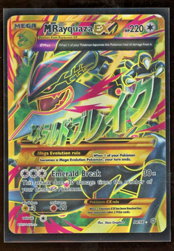 2015 Pokemon XY Ancient Origins M Mega Rayquaza EX 98/98 Full Art Holo Foil Rare - Image 1