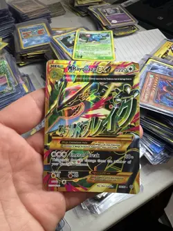 2015 Pokemon XY Ancient Origins M Mega Rayquaza EX 98/98 Full Art Holo Foil Rare - Image 3