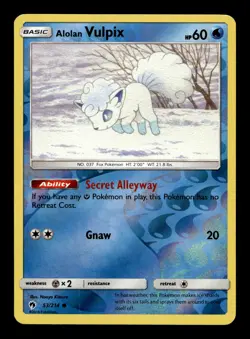 Alolan Vulpix 53/214 SM - Lost Thunder Reverse Holofoil Common Pokemon TCG - Image 1