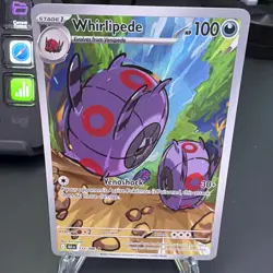 Pokemon TCG Whirlipede 133/086 Illustration Rare Holo Scarlet Violet Black Bolt - Image 1