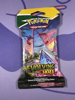 Pokemon TCG Evolving Skies Sealed Sleeved Booster Pack Duraludon Art - Image 1
