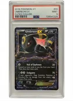 Pokemon Umbreon EX 55/124 Fates Collide Ultra Rare Holo PSA 9 English 2016 - Image 1