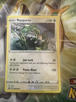 Pokemon TCG Rayquaza - SWSH029 Sword & Shield Black Star Promo NM DOUBLE SWIRL - Image 1