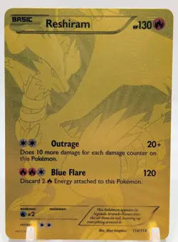 Legendary Treasures Reshiram 114/113 Secret Rare Pokemon LP/NM - Image 1