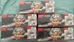 Lot of (5) Pokemon TCG Prismatic Evolutions 2-Pack Surprise Box + Booster Bundle - Image 1