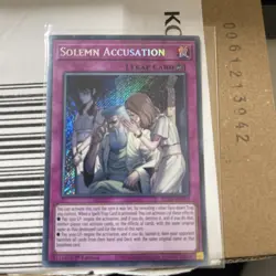 BLZD-EN079 Solemn Accusation Secret Rare 1st Edition YuGiOh - Image 1