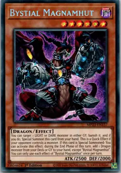 Yugioh Bystial Magnamhut MP23-EN157 1st Edition Prismatic Secret Rare NM - Image 1
