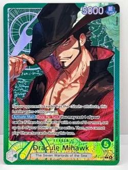 One Piece - Dracule Mihawk - (Alt Art) - Leader - OP14-020 The Azure Sea's Seven - Image 1