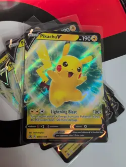 Pikachu V SWSH198 SWSH: Sword & Shield Black Star Promo Holo POKEMON CARD TCG NM - Image 1