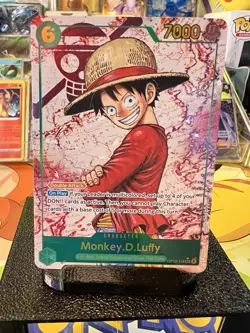 Monkey D Luffy OP13-118 SEC RED Alt Art One Piece Carrying On His Will English - Image 1
