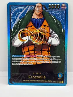 One Piece TCG: Premium Leader Collection ST03-001 Crocodile (Alt Art) Gold NM/M - Image 1