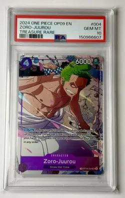 One Piece Zoro-Juurou PSA 10 💎 (Treasure Rare) ST18-004 OP09 ENGLISH GEM MINT - Image 1
