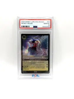 2024 DISNEY LORCANA EN D23-D23 EXPO PROMO MICKEY MOUSE - PLAYFUL SORCERER PSA 10 - Image 1