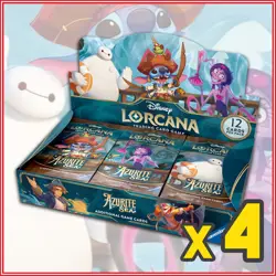 Disney Lorcana TCG: Azurite Sea Booster Box Case 4 Booster Boxes - Image 1