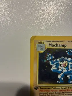 1999 Pokemon TCG Machamp Holo Rare Card Base Set, 1st Edition, #8/102 - Image 2