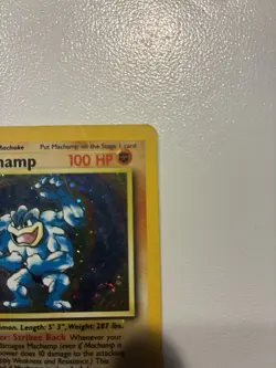 1999 Pokemon TCG Machamp Holo Rare Card Base Set, 1st Edition, #8/102 - Image 3