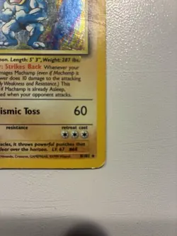1999 Pokemon TCG Machamp Holo Rare Card Base Set, 1st Edition, #8/102 - Image 4