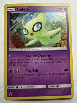 Celebi - SM224 - SM Black Star Promo Pokemon Card TCG SM Promo LP - Image 1