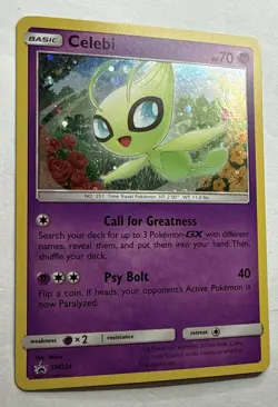 Celebi - SM224 - SM Black Star Promo Pokemon Card TCG SM Promo LP - Image 2