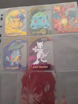 Topps Pokemon Series 2 Full Set of 5 Clear Cards. - Image 1