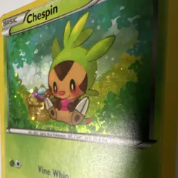 Pokemon TCG Chespin Basic Holo English 60 HP Card - Image 1