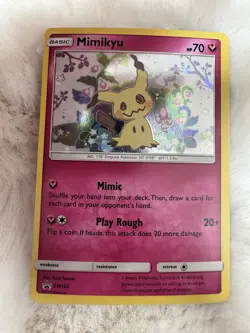 Pokemon Mimikyu TCG Sun Moon SM163 Holo Rare Black Star Promo Card NM Condition - Image 1