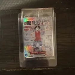 One Piece Monkey D. Luffy US Voyage College Basketball Card Rutgers - Image 1